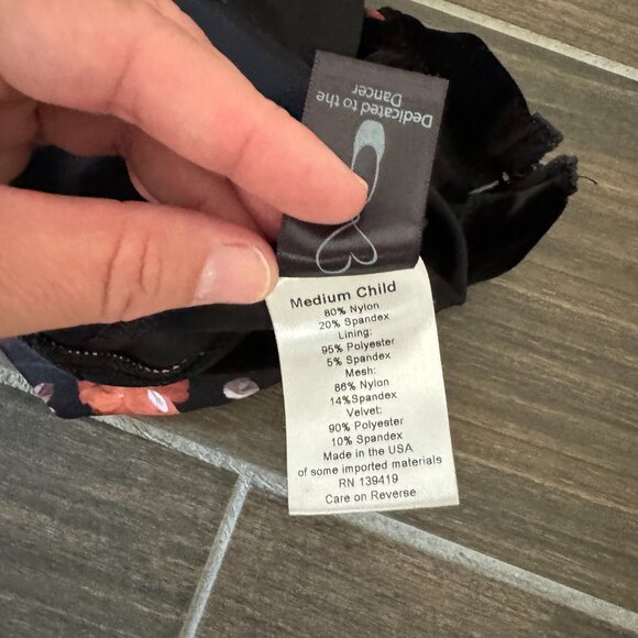 Suffolk Leotard - Black - Medium Child - Picture 4 of 4